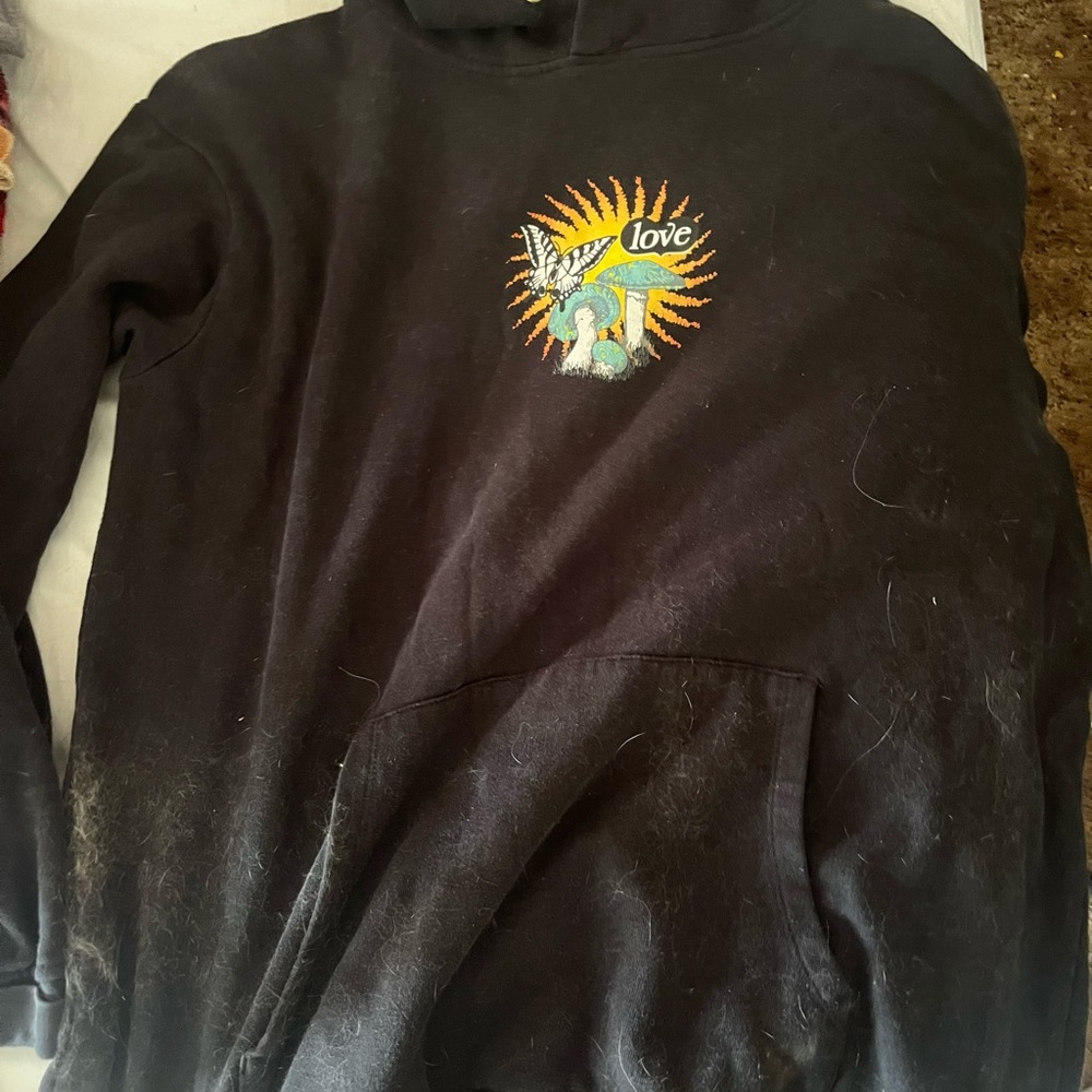 Black graphic hoodie
